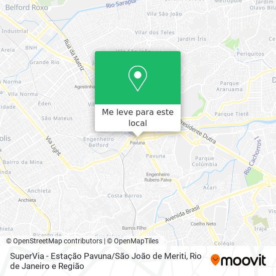 SuperVia - Estação Pavuna / São João de Meriti mapa