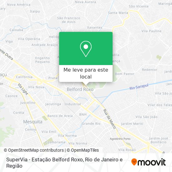 SuperVia - Estação Belford Roxo mapa