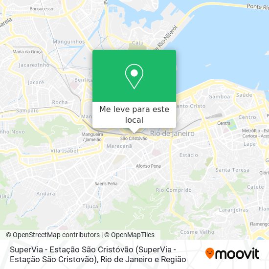 SuperVia - Estação São Cristóvão mapa