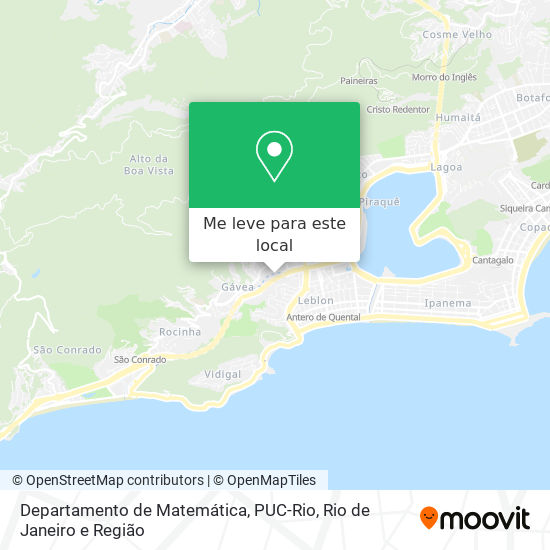 Departamento de Matemática, PUC-Rio mapa