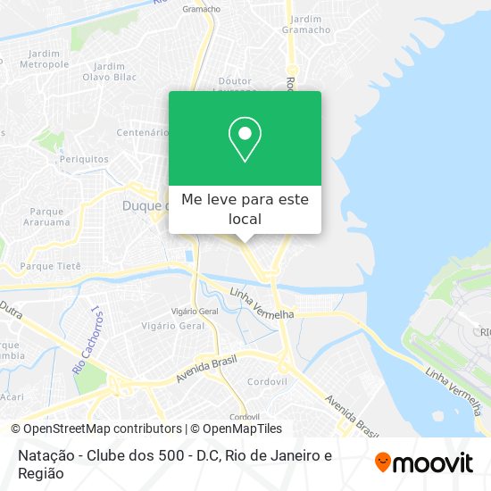 Natação - Clube dos 500 - D.C mapa