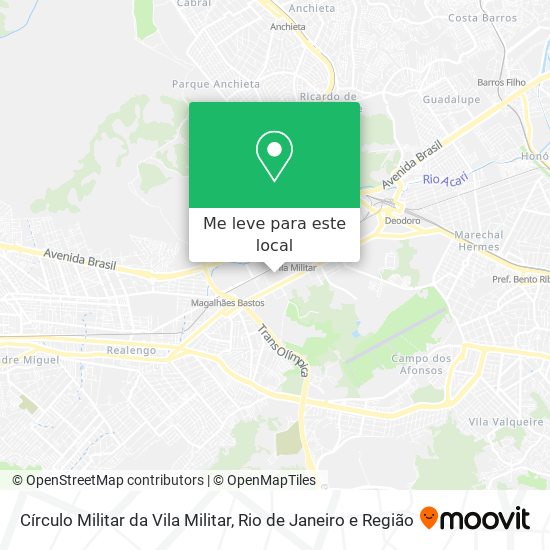 Círculo Militar da Vila Militar mapa