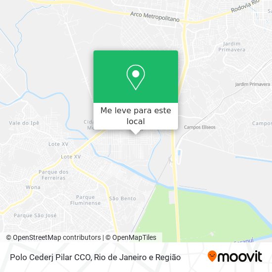Polo Cederj Pilar CCO mapa