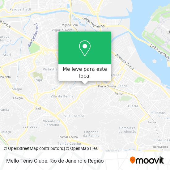 Mello Tênis Clube mapa