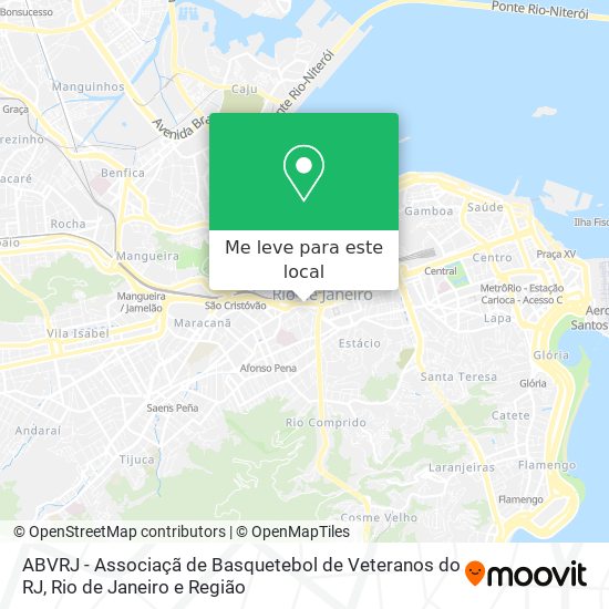 ABVRJ - Associaçã de Basquetebol de Veteranos do RJ mapa