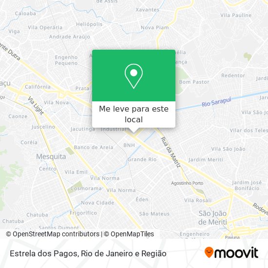 Estrela dos Pagos mapa
