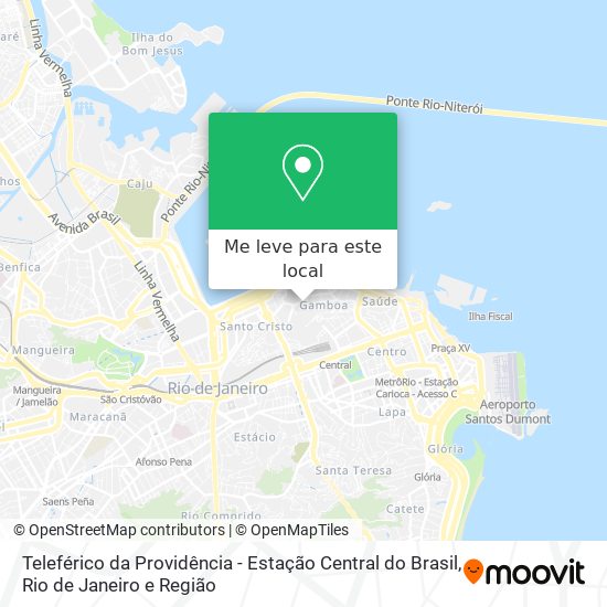Teleférico da Providência - Estação Central do Brasil mapa