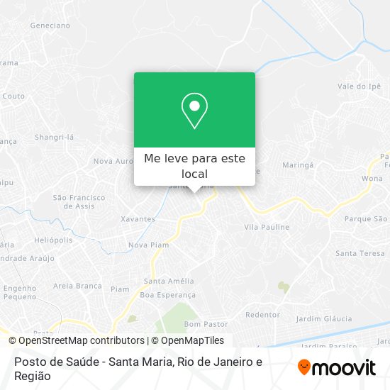 Posto de Saúde - Santa Maria mapa