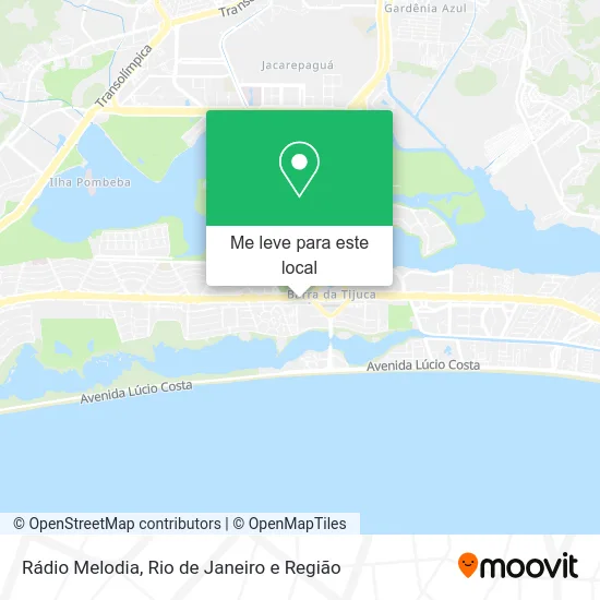 Rádio Melodia mapa