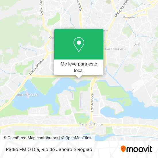 Rádio FM O Dia mapa
