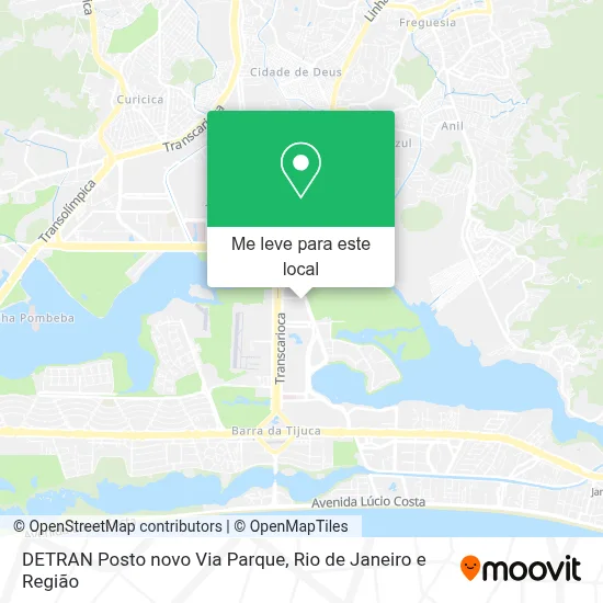 DETRAN Posto novo Via Parque mapa