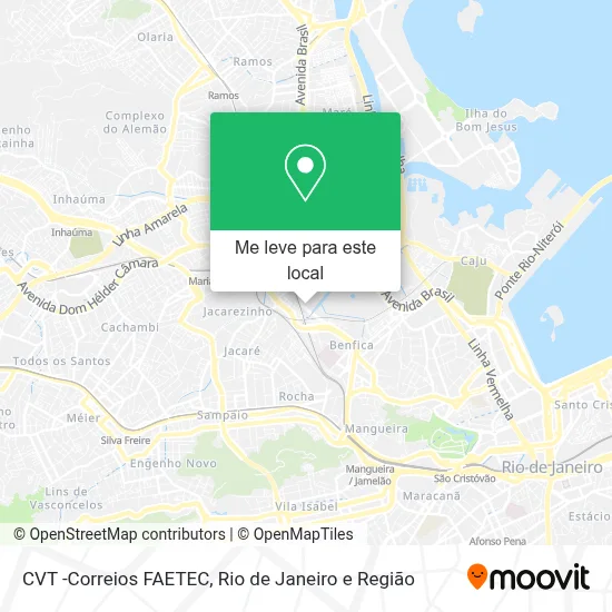 CVT -Correios FAETEC mapa