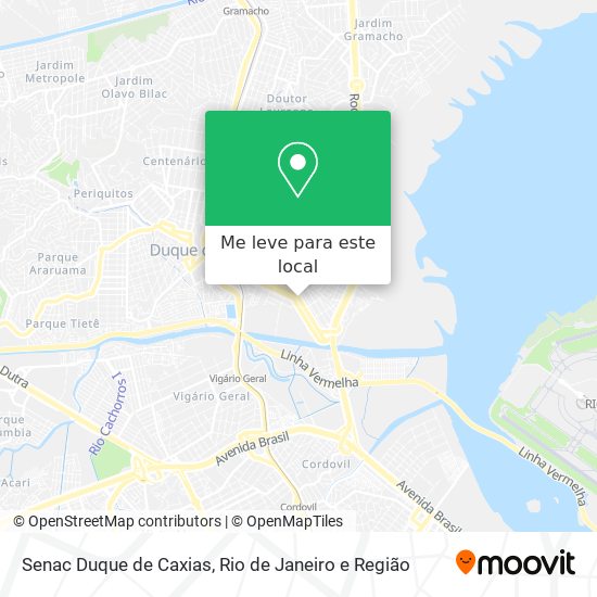 Senac Duque de Caxias mapa