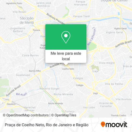 Praça de Coelho Neto mapa