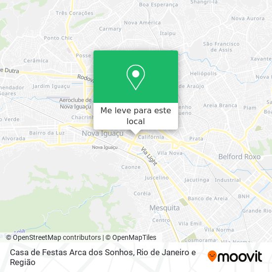Casa de Festas Arca dos Sonhos mapa