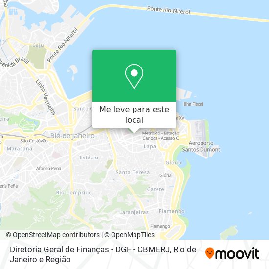 Diretoria Geral de Finanças - DGF - CBMERJ mapa