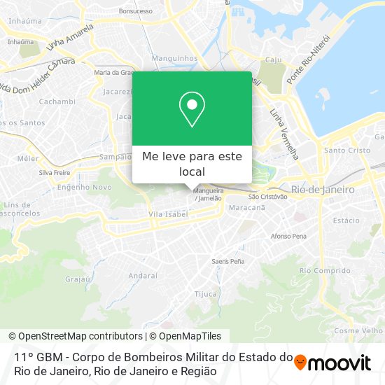 11º GBM - Corpo de Bombeiros Militar do Estado do Rio de Janeiro mapa