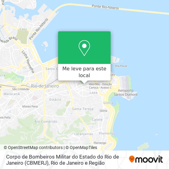 Corpo de Bombeiros Militar do Estado do Rio de Janeiro (CBMERJ) mapa