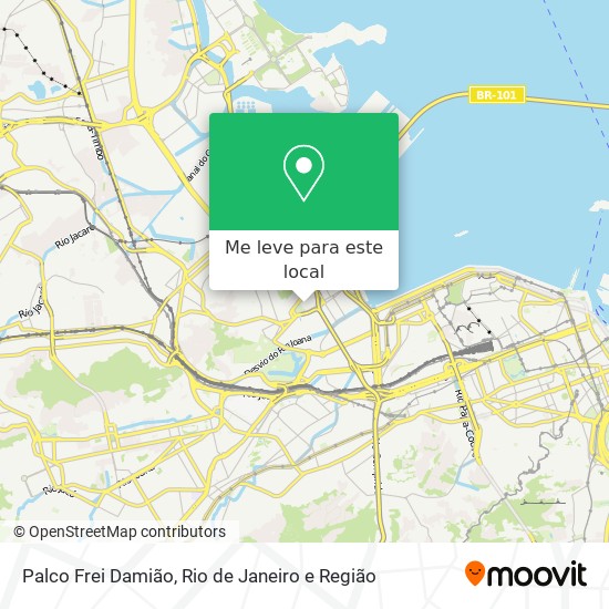 Palco Frei Damião mapa