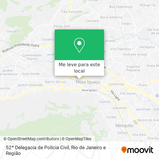 52ª Delegacia de Polícia Civil mapa