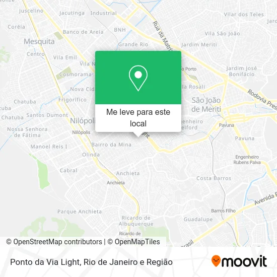 Ponto da Via Light mapa