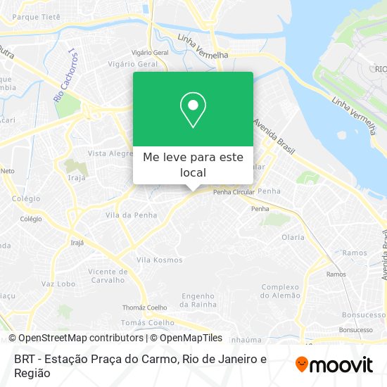 BRT - Estação Praça do Carmo mapa