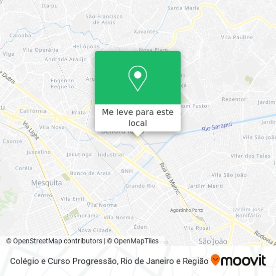 Colégio e Curso Progressão mapa