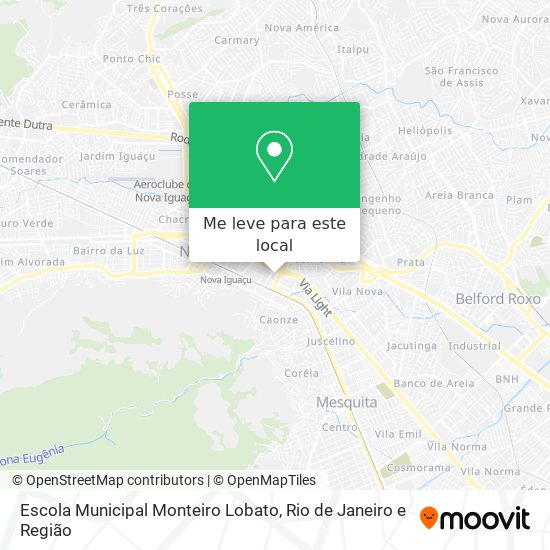 Escola Municipal Monteiro Lobato mapa