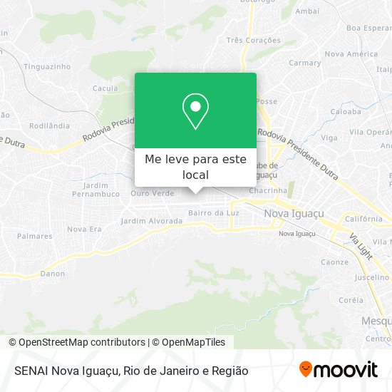 SENAI Nova Iguaçu mapa