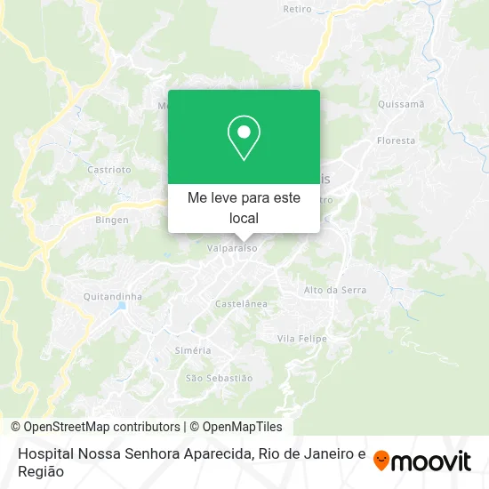 Hospital Nossa Senhora Aparecida mapa