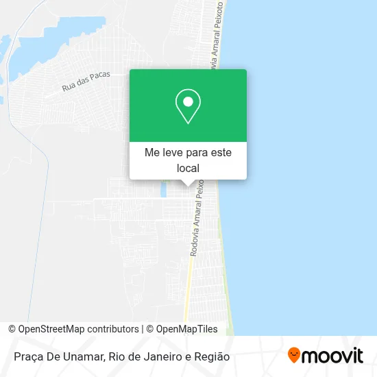 Praça De Unamar mapa