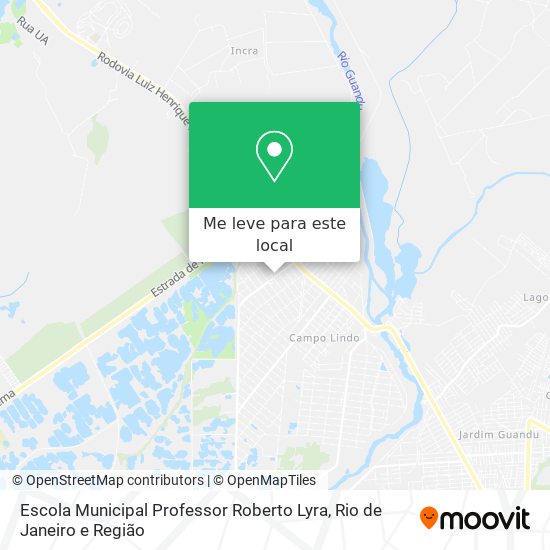 Escola Municipal Professor Roberto Lyra mapa