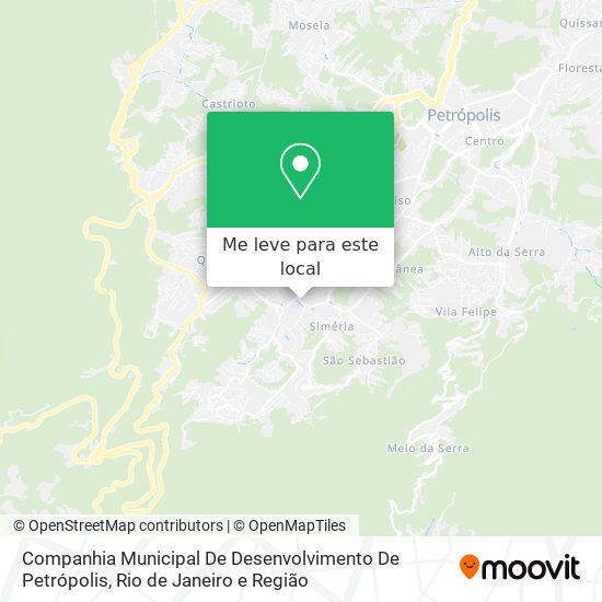 Companhia Municipal De Desenvolvimento De Petrópolis mapa