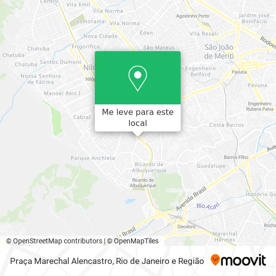 Praça Marechal Alencastro mapa