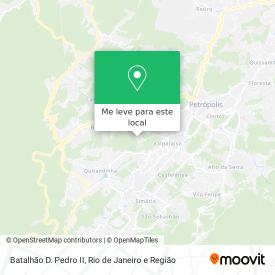 Batalhão D. Pedro II mapa