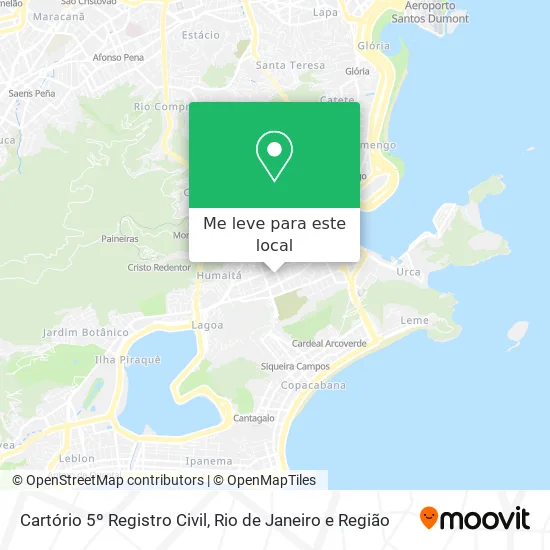 Cartório 5º Registro Civil mapa