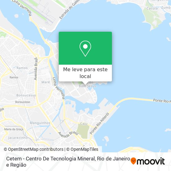 Cetem - Centro De Tecnologia Mineral mapa
