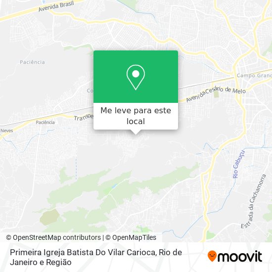 Primeira Igreja Batista Do Vilar Carioca mapa