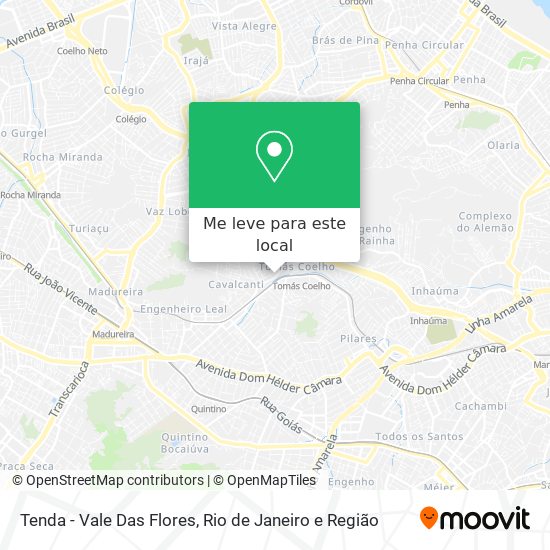 Tenda - Vale Das Flores mapa