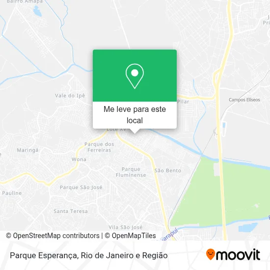 Parque Esperança mapa