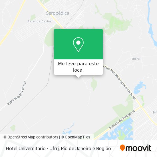 Hotel Universitário - Ufrrj mapa