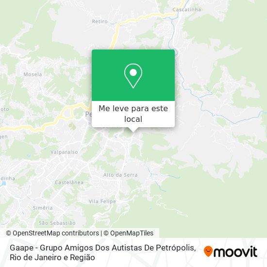 Gaape - Grupo Amigos Dos Autistas De Petrópolis mapa