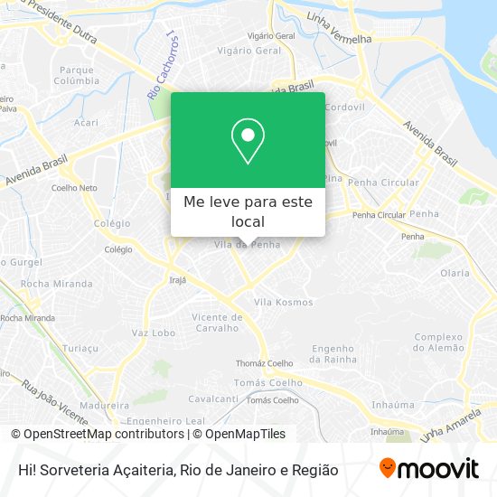 Hi! Sorveteria Açaiteria mapa