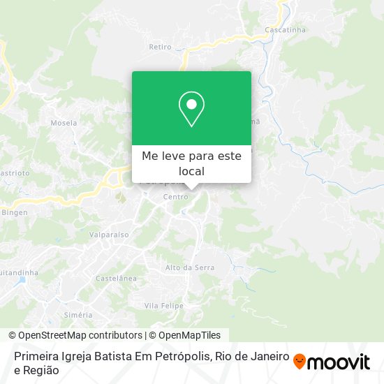 Primeira Igreja Batista Em Petrópolis mapa