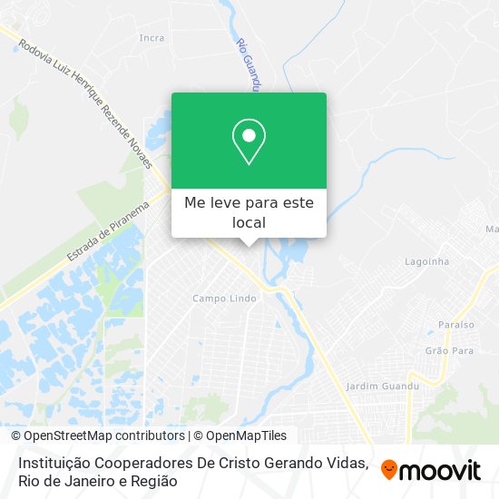 Instituição Cooperadores De Cristo Gerando Vidas mapa