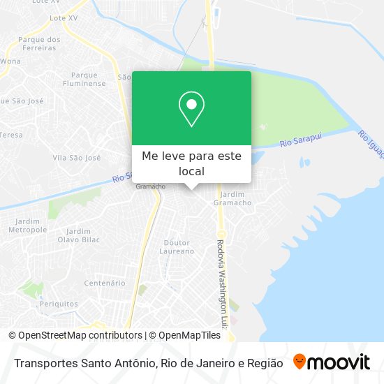 Transportes Santo Antônio mapa