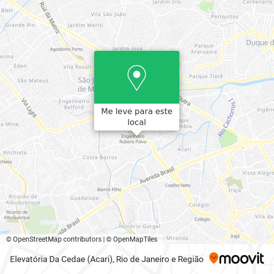 Elevatória Da Cedae (Acari) mapa