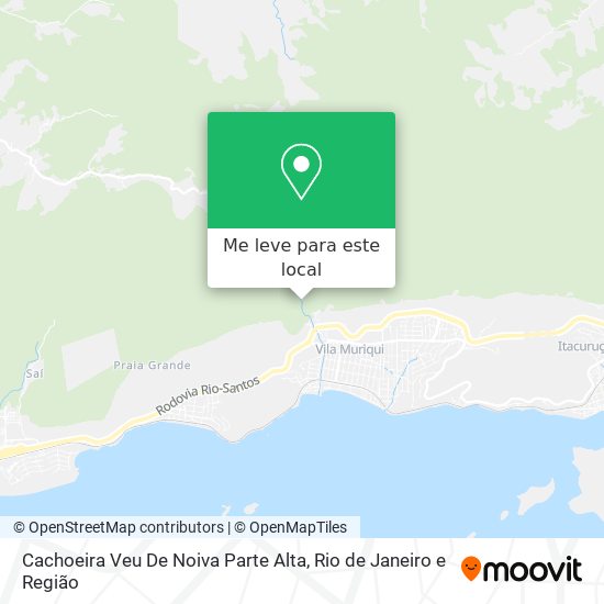 Cachoeira Veu De Noiva Parte Alta mapa