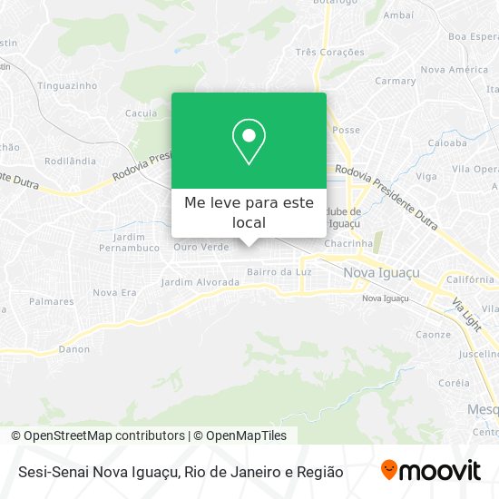 Sesi-Senai Nova Iguaçu mapa