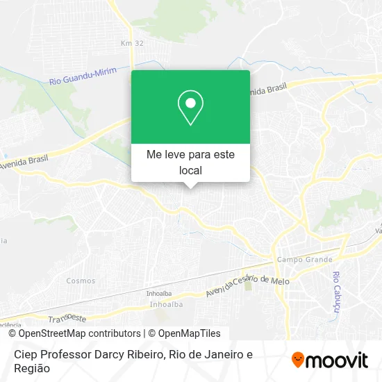 Ciep Professor Darcy Ribeiro mapa